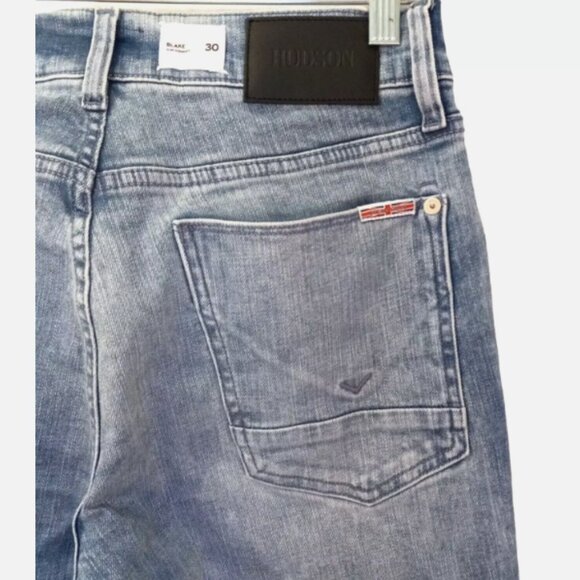 HUDSON Men's Jeans Size 30X34 Blake Slim Fit Straight Blue Jeans Classic Casual - Picture 4 of 11